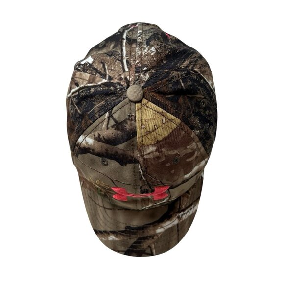 Under Armour Women's Snapback Hat Cap Camo Hunting Realtree APX Timber Pink Logo - Picture 6 of 9